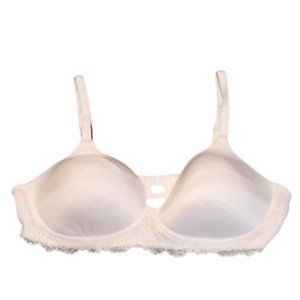 Maidenform Sweet Nothings Bra Size 38C Lace Trim Wireless White